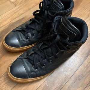 Converse Black and Brown High-Top Sneakers